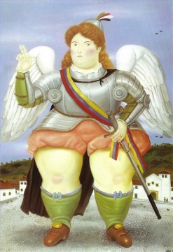 L’Archange Gabriel Fernando Botero Peinture à l'huile